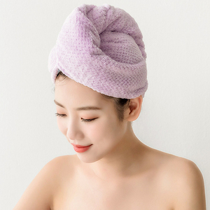 Venta al por mayor <span class=keywords><strong>Waffle</strong></span> Hair Turban Toalla de secado rápido Soft Microfiber Hair Towel <span class=keywords><strong>WRAP</strong></span> - Product Image 2