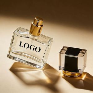 Botellas de Vidrio Cuadradas de 30ml y 50ml, Personalizadas en Pequeñas Cantidades, con Atomizador de Perfume Recargable y Cuello Roscado, para Envasado de Cosméticos - Product Image 1