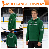 Sudadera con Capucha de Hockey sobre Hielo Personalizable con Logotipo, Bordado en Sarga, Poliéster, Ropa Deportiva Unisex, Sudadera de Hockey Premium
