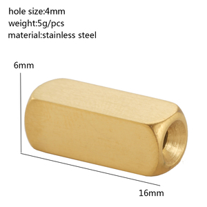 Custom Logo <b>Name</b> <b>Beads</b> Stainless Steel Gold <b>Beads</b> for Jewelry Making 8mm Cube Spacer <b>Beads</b> Diy <b>Bracelet</b> Making - Product Image 6