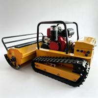 Tondeuse à gazon sur chenilles de conception nouvelle, durable, adaptée aux fermes, tondeuse à gazon télécommandée sans fil.