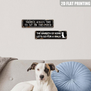 Plaque en métal vieilli avec citation 'Dog Quote' et slogan 'Walking Dog', <span class=keywords><strong>d</strong></span>écoration murale rustique pour porche, cour, maison, chambre <span class=keywords><strong>d</strong></span>'animaux - Product Image 3