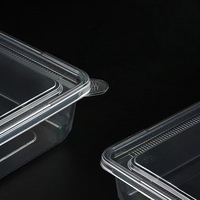 Muestra gratis cuadrado desechable transparente PET Blister plástico pastelería panadería postre pastel contenedor/caja con tapas