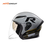 Nouveau casque de moto ABS PC 3/4 demi-face, certifié DOT, modulaire, double visière