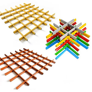 Hot-Bán Đen Nhôm Hợp Kim Lưới Treo Kim Loại Gạch Trần Hiện Đại Chống Cháy Không Thấm Nước Âm Thanh Hấp Thụ Cho Siêu THỊ - Product Image 3