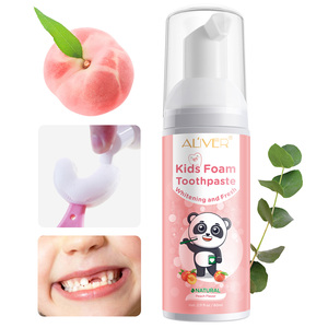 Pasta Dental <span class=keywords><strong>de</strong></span> Espuma para Niños Más Vendida, Sabor Natural a Melocotón, 60 ml, Sin Flúor, Cuidado Bucal, <span class=keywords><strong>Precio</strong></span> <span class=keywords><strong>de</strong></span> Fábrica para Venta al por Mayor - Product Image 2