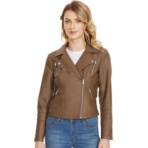 Veste en cuir véritable pour femme, design unique et très vendu, veste unie pour femme - Product Image 2