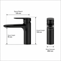 Robinet mitigeur de lavabo en laiton massif multi-finitions, à levier unique, à poser sur le plan, pour projets d'aménagement de salles de bain d'hôtels et d'appartements