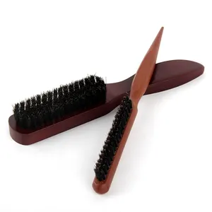原木材料调节油平衡刷毛毛刷发刷梳子用于男士造型工具