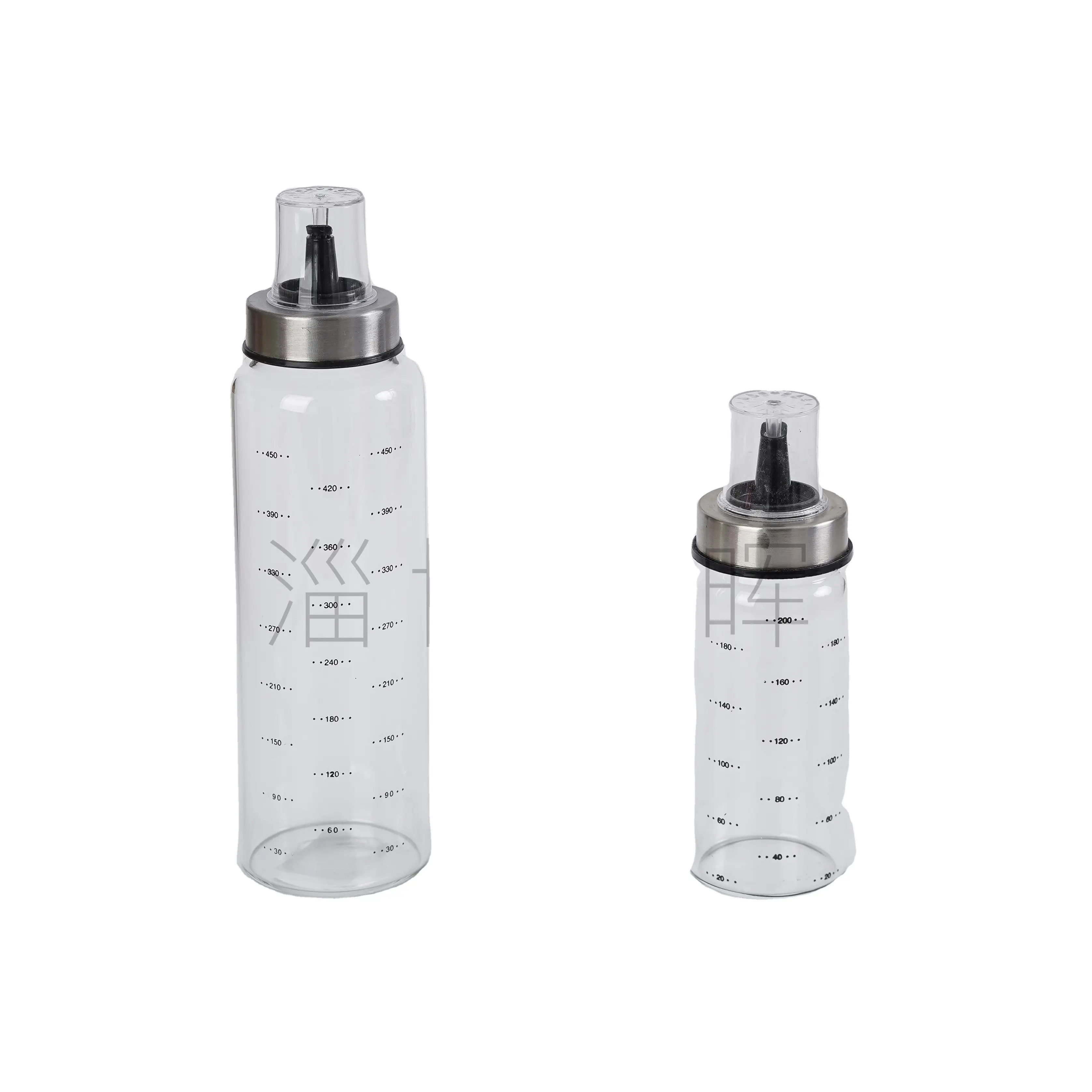 Set Van 3 Hoge Borosilicaatglas 17Oz 9.5Oz 7 Oz Olijfolie En Azijn Dispenser Zonder Druppelglas Olijfolie Fles Voor Gebruik In De Keuken