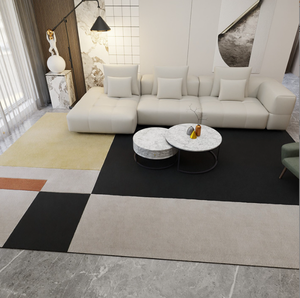 Alfombras Comerciales para Habitaciones de <span class=keywords><strong>Hotel</strong></span>, Sintéticas, Reversibles, Modernas, con Diseño de Patchwork, Anudadas a Mano, Resistentes a las Manchas, Antideslizantes, de Pelo Cortado de 7-20 mm - Product Image 3