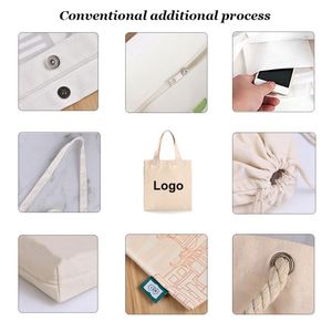 Cadeaux personnalisés, cadeaux publicitaires en toile, sac fourre-tout, sac de shopping réutilisable, sacs fourre-tout personnalisés avec logo pour femmes - Product Image 6