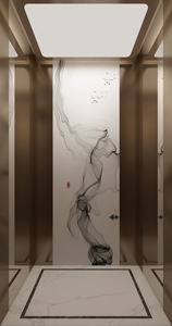 Lift penumpang traksi tanpa gigi ramah lingkungan hemat ruang keselamatan Tinggi lift rumah tanpa celah - Product Image 3