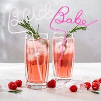 Ensemble de pailles personnalisées pour les mariés avec paille en forme d'anneau de diamant pour le toast au champagne de mariage, fournitures de fête pour couple