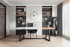 Libreria Modulare Moderna per Soggiorno, Sala da Pranzo e Ufficio, Personalizzabile con Ripiani Regolabili <span class=keywords><strong>in</strong></span> Altezza, Costruzione Durevole <span class=keywords><strong>in</strong></span> MDF - Product Image 4