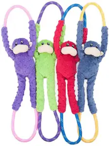 Monkey Rope Tugz Spielzeug, Squeaky und Plüsch Rope Tug Dog Toy, Kuscheltier Spielzeug Hund kauen Plüschtiere