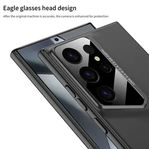 Ultra-mince Lame Mecha Dur PC Mat Téléphone étui pour samsung <span class=keywords><strong>Galaxy</strong></span> S24 S23 <span class=keywords><strong>S22</strong></span> Ultra Lentille <span class=keywords><strong>Protection</strong></span> Givré Antichoc Couverture - Product Image 4
