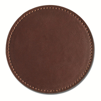 Sous-verre rond en cuir PU de 10 cm, couleur personnalisable, pour cadeaux de mariage et de pendaison de crémaillère