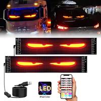 Espumoso Panneau matriciel LED Fenêtre programmable Panneau d'affichage LED Dynamique Big Devil Yeux colorés Lumière pour voitures Camions