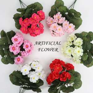 Fleurs artificielles de bégonia en soie faites à la main, très vendues à l'international, pour la décoration intérieure et extérieure de mariages et de la maison - Product Image 4