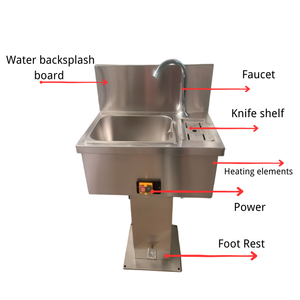 Équipement avicole automatique MD, évier de lavage des mains avec dispositif de stérilisation des couteaux, haute sécurité, 380V - Product Image 1