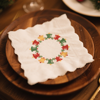 Serviettes de Noël personnalisées 2026 avec logo, boîte de mouchoirs jetables avec impression fantaisie pour la décoration de table et les serviettes de cocktail