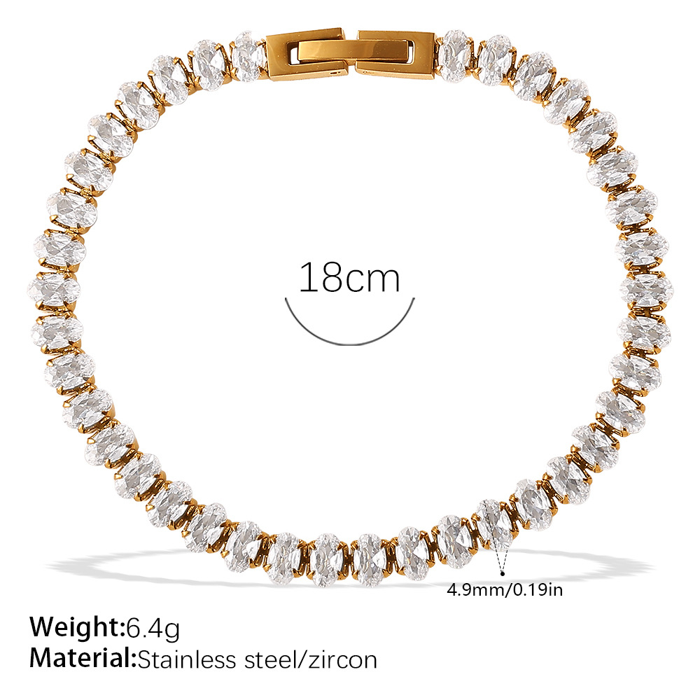 SL456WEG White Zircon Bracelet