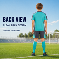 Ensemble de maillot et short de football personnalisés pour jeunes, col en V, uniforme de sublimation pour l'entraînement de football junior et les compétitions de club
