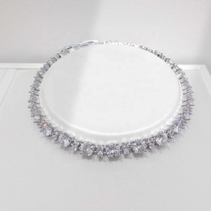 กำไลเทนนิสเงินแท้ 925 ทำมือ ดีไซน์หรูหรา ประดับเพชรซิคอนรูปดอกไม้และใบโคลเวอร์ สำหรับผู้หญิง - Product Image 5