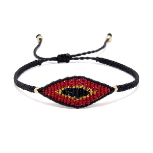 Braccialetto Macramè Fatto a Mano Stile Vintage Hippie con Occhio di Allah (Mati) - Amuleto Protettivo Greco Contro il Malocchio per Donna e Uomo, Gioiello da Regalo - Product Image 5