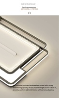 Ventilateur de plafond moderne sans pales avec moteur AC et éclairage LED, design en fer et acrylique, montage encastré pour maison, chambre, salon, hall, restaurant