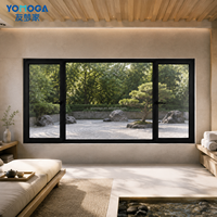 Ventana Corredera de Aluminio de Alta Resistencia para Viviendas Residenciales, de Tres Paneles con Amplia Vista de Vidrio y Tamaño Personalizado