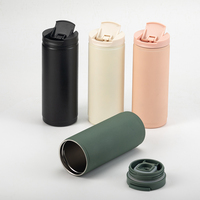 Mug de voyage écologique portable avec logo personnalisé, anti-fuite, 400 ml, double paroi en acier inoxydable, mug de voyage isotherme pour café