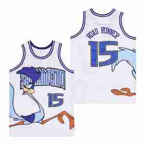 Jersey Basket Bordir Jahitan Sublimasi Ukuran US Gaya Jalanan Vintage # 15 ROAD RUNNER # 0 PABLO Seragam Pria yang Bernapas - Product Image 2