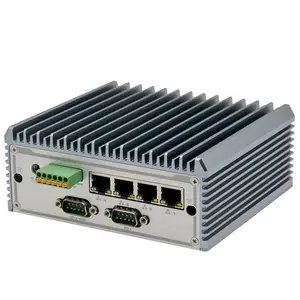 C4350S-L4 Fanless Pfsense Router com Celeron J4125 4 Lan Mini Pcie para 4G Embutido Mini Computador Industrial Pc