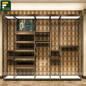 Étagère de présentation de vêtements de boutique de mode moderne, comptoir de vêtements, vitrine de vêtements, armoire en verre, mobilier de magasin - Product Image 4