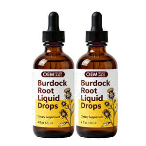 Tintura de Raíz de Bardana OEM, Gotas Líquidas Orales, Suplemento para el Apoyo Inmunológico, Antioxidante, Desintoxicación y Salud Digestiva - Product Image 1