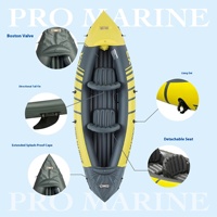 Pêche au leurre en stock Kayak gonflable Rafting PVC bateau 3.1-4m Double pagayeurs 1 an de garantie