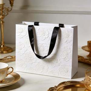 Custom Logo Kraft Paper Shopping Bags with Handles Eco-Friendly Durable for Retail Grocery <b>Takeaway</b> - Product Image 2