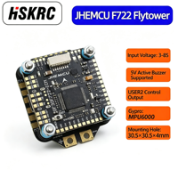 Contrôleur de vol JHEMCU GF30F722-ICM F722 Flytower F7 avec ESC 4-en-1 45A 55A 3-8S pour drones FPV Freestyle Cinewhoop de 5-7 pouces