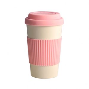 แก้วกาแฟใยไผ่ขนาด 15 ออนซ์/420 มล. แบบใช้ซ้ำได้ ย่อยสลายได้ ป้องกันความร้อน ใช้กับไมโครเวฟได้ สีสันปรับแต่งได้ เหมาะสำหรับการเดินทางและทำงาน ขายส่ง - Product Image 3