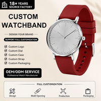 Bracelets de montre premium pour hommes, en silicone, à changement rapide, design sportif, avec stock disponible et support de présentation en magasin
