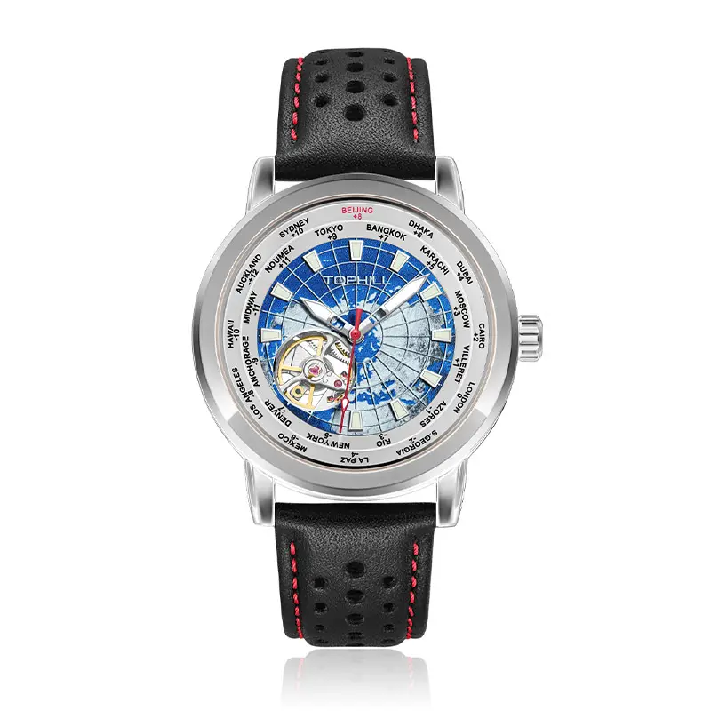 Men's Watches Automatic Mechanical Business Wristwatch Waterproof Stainless Steel Strap Watch for Man Calendar