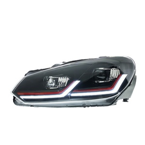 Conjunto de Faros Delanteros Modificados para Golf 6 09-13, Nuevos, 12V, Lente LED, Luz Diurna, Señal de Giro Fluida, Diseño de Lente LED que Mejora la Visibilidad - Product Image 3