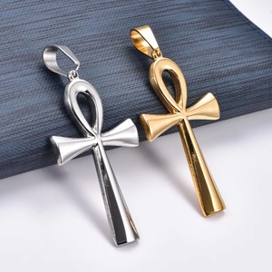Collier avec pendentif croix chrétienne en acier inoxydable plaqué or, unisexe, vintage, bijoux religieux, cadeau - Product Image 6