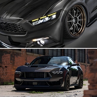 Ensemble de phares LED complets 12V neufs pour Mustang 2015-2017 GT350 GT500 tous modèles, projecteur DRL 5000 lumens 6000K, lampe avant