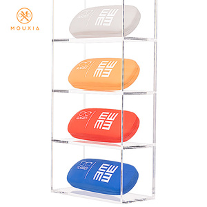 カスタムロゴ入りPUレザーメガネケース、光学フレーム収納ボックス、サングラスと眼鏡用キャリングケース - Product Image 1