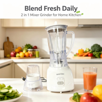 2-in-1 Blender Grinder Machine Multifunctionele Elektrische Sapcentrifuge Mixer 1.5L Blender 0.5L Maalbeker Fruit Groente Kruiden Noten