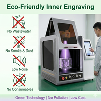 Machine de marquage laser UV 3D pour gravure interne sur plastique, bouteilles isothermes, verre, cuir, papier, tissu, papier laminé, HPE, PET