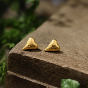Pendientes de Moda con Forma de Corazón, Acero Inoxidable 316L, Baño de Oro PVD, Resistentes y Sostenibles - Product Image 3